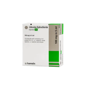 Lidocaine 2% 5ml x 10 ampoules